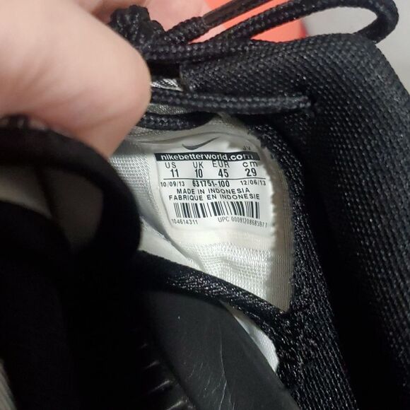 Nike Roshe Run GPX Geometric in Black & Silver Size 11 - Picture 10 of 11